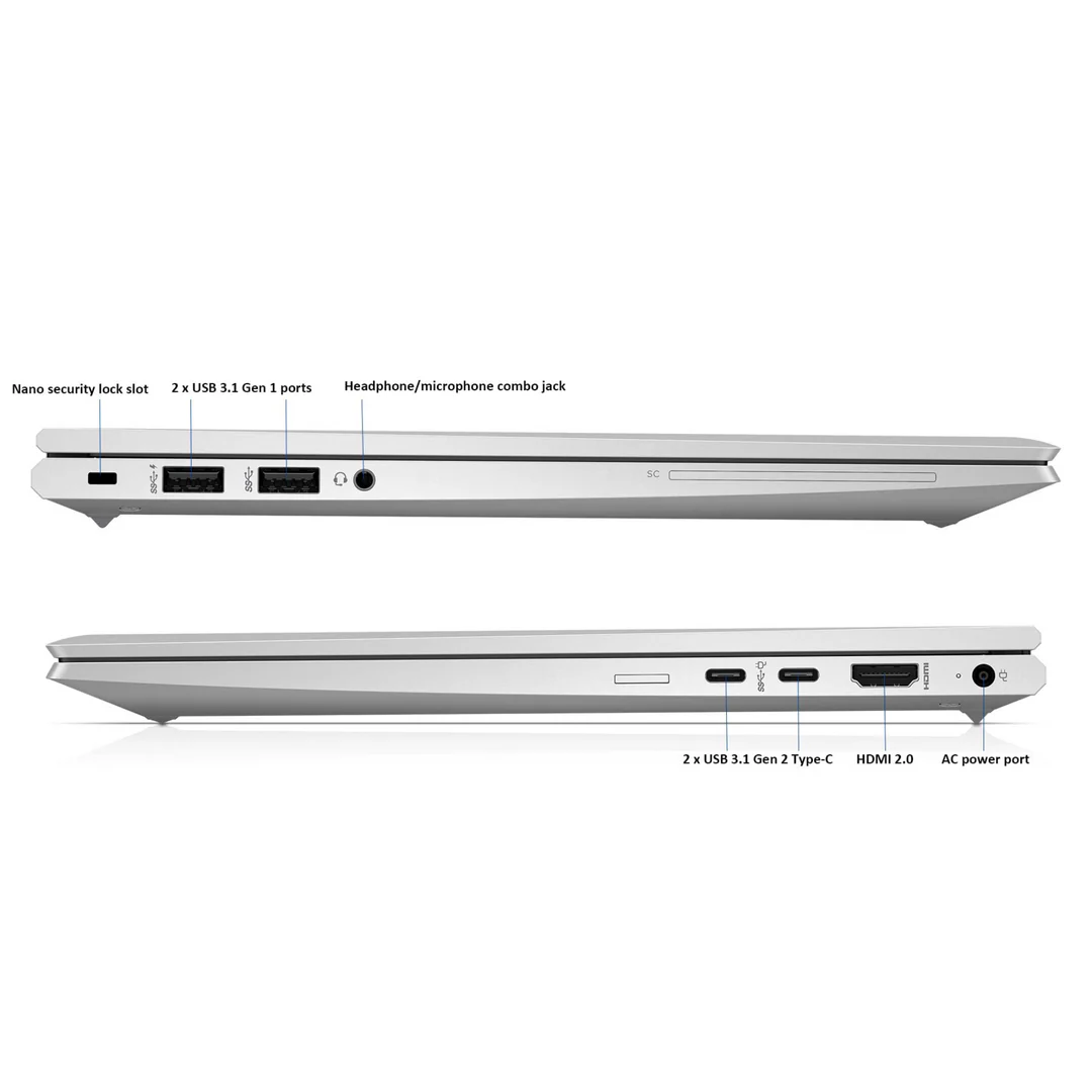 HP EliteBook 845 G7 R5 / Processor:Ryzen 5 pro 4650U 3.7Ghz/RAM:8GB DDR4/Harddisk:256GB SSD/Graphic card:Amd ddr4 512/Display size:14.1 Fhd ips 1920*1080 - Image 4
